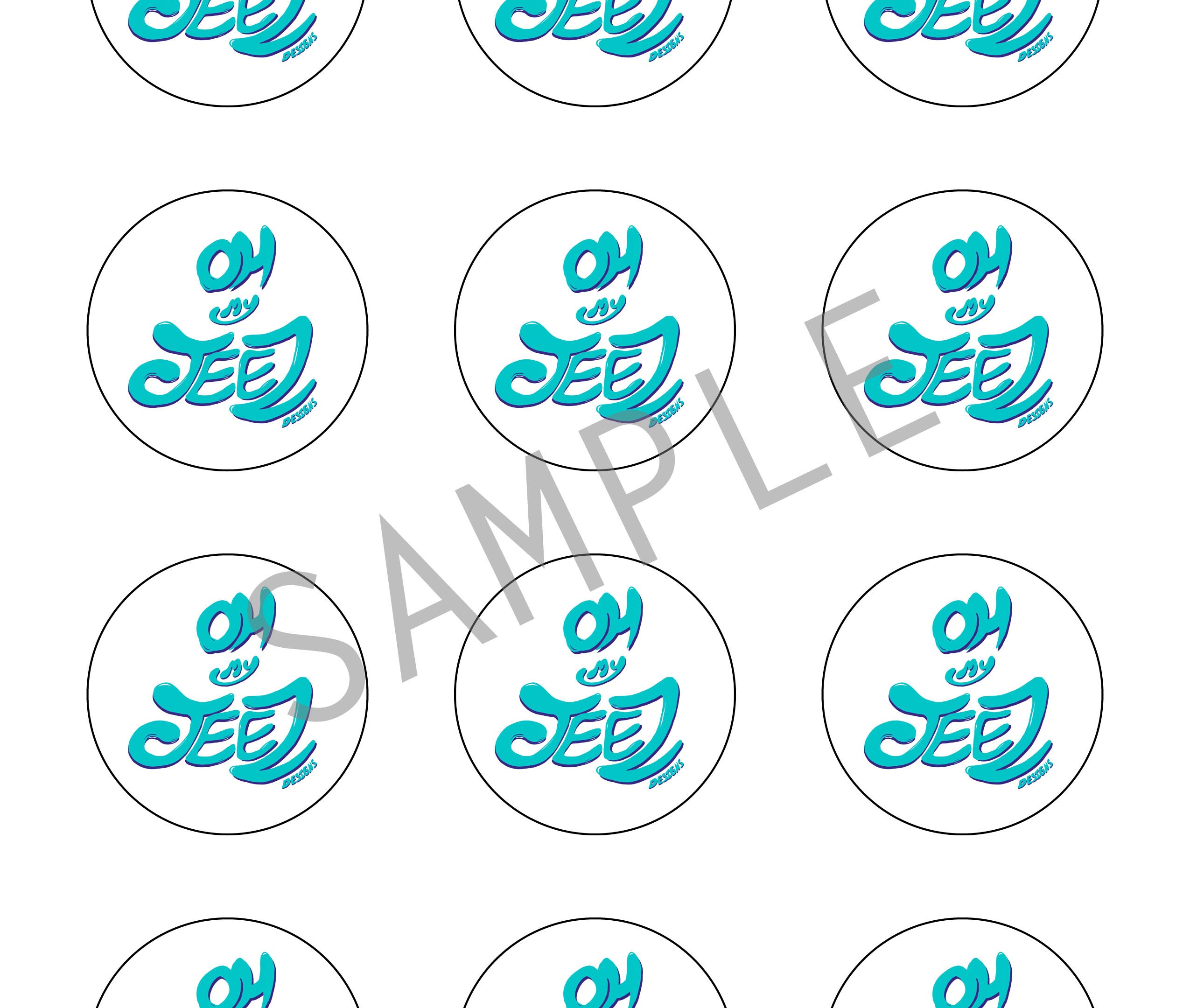 Custom Circle Stickers White Gloss Stickers Custom Logo Etsy UK