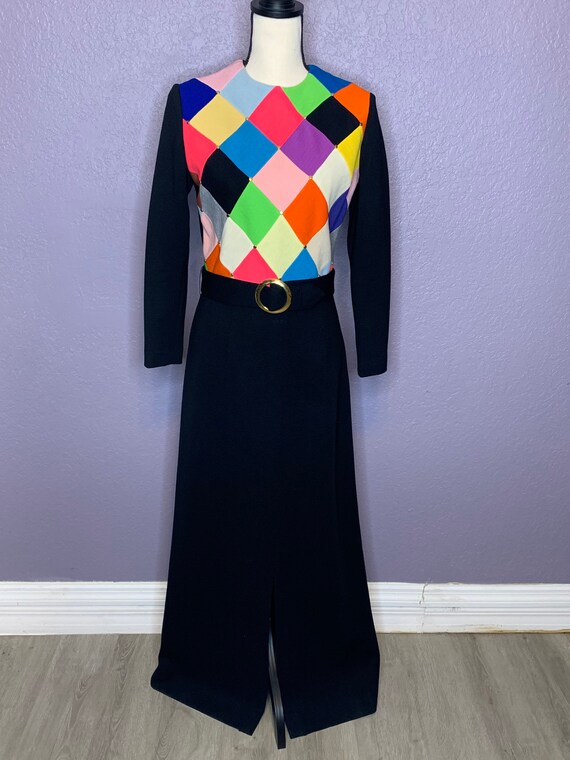 Vintage MOD Bakalli Wool Knit Maxi Dress