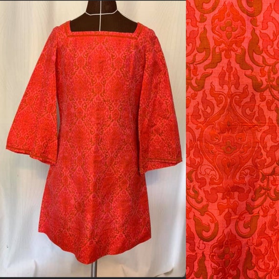 Killer Vintage 60’s Vivid Hot Pink Thai Silk Bell