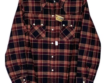 Ladies Vintage Plaid Western Snap Shirt Flannel 70’s Dee Cee NEW OLD STOCK