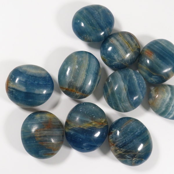 Blue Onyx Gemstone Palm Stones, Healing, Crystal, Mental Power, Protection, Anxiety, Improvement stone, Palm Stones, Onyx
