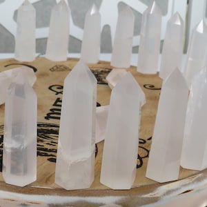 Restocked Girasol Quartz Gemstone towers, Calming energy, Love Connections, Energy Healing, Cleansing Gemstone, Encouraging Gemstone