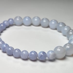 Blue Chalcedony Bracelet, Chalcedony Gemstone Bracelet, Blue Lace Agate Bracelet, Balance Crystal Bracelet, Blue Chalcedony Crystal Bracelet