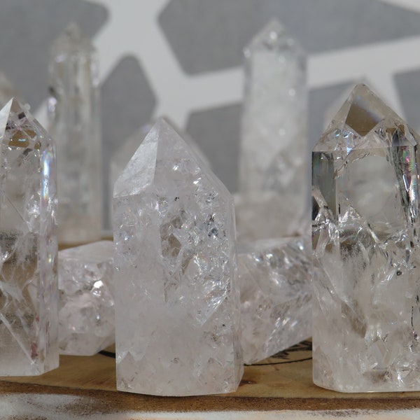 Fire and Ice Quartz, Quartz Towers, Gemstone Towers, Crystal, Fire & Ice, Crystal towers, Quartz Towers, Crackle Quartz, Rainbow Quartz