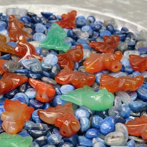 Carnelian Gemstone Fish, Green Agate Fish, KOI Carnelian fish, Gemstone Goldfish, Crystal Agate fish, Success Crystal,Good luck,Crystal Fish