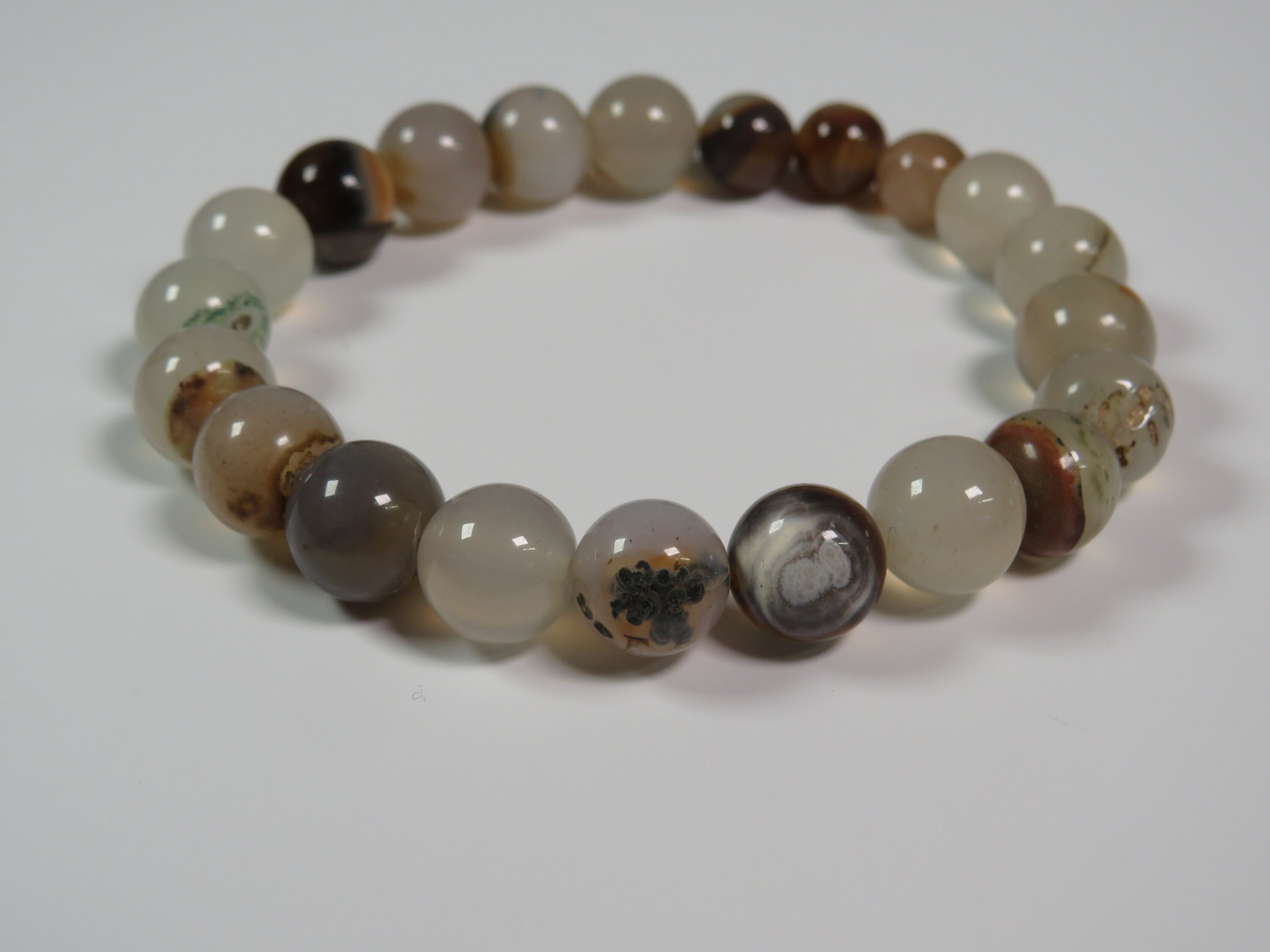 Botswana Agate Bracelet, Agate Gemstone Bracelet, positive energy Crystal, Soothing Crystal Bracelet,