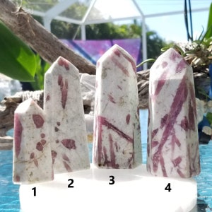 Pink Tourmaline Matrix Towers, healing, Soothing, Mental Strength, Change, Protection Stone, Heal Broken heart