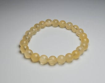 High Quality Yellow Calcite Bracelet, Gemstone Bracelet, Positive Crystal Healing, Balance Bracelet, Yellow Calcite Crystal bracelet
