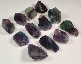 Fluorita arcoíris en bruto, trozos de fluorita en bruto, piedras preciosas en bruto, fluorita en bruto, piezas de fluorita en bruto, elija su fluorita en bruto