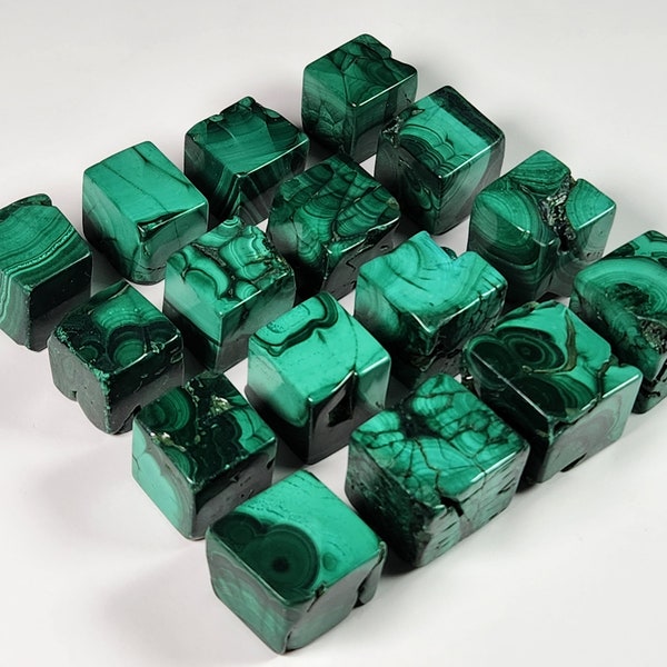 Natural Malachite Cubes, Malachite Square, Gemstone Cube, Malachite Healing Crystal, Malachite, Choose your Malachite cube