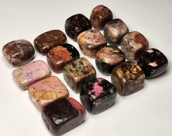 Pink Rhodonite Cubes, Choose your Rhodonite Cube, Rhodonite Gemstone cubes, emotional Balance Crystal, Chakra Crystal cube