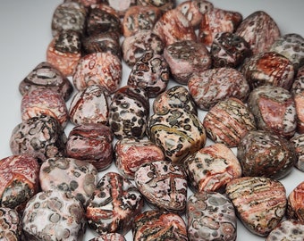 Leopardskin Jasper Gemstone Tumble, Choose your Leopard skin Jasper Gemstone, Jasper Healing Tumble, Vitality Stone, Goal Seeker Gemstone