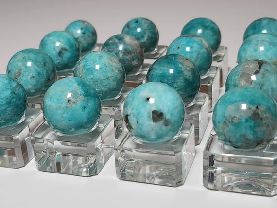 Amazonite Sphere, Smoky Amazonite Gemstone Sphere, Crystal Sphere, Lucky Hope Stone, Amazonite Orb, Balancing Stone, Soothing Crystal