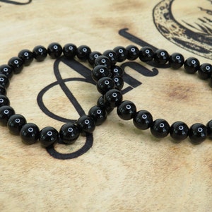Black Obsidian Bracelet, Black Obsidian Gemstone Bracelet, Protection stone, Clears Negative energy, Strong Force, High Vibration