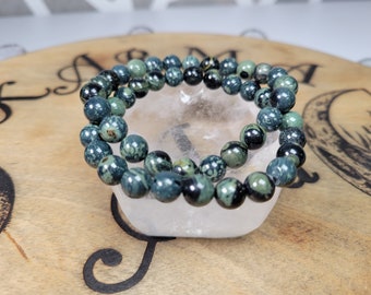 Kambaba Jasper Bracelet, Kambaba Gemstone bracelet, Jasper Crystal Bracelet