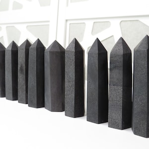 Shungite Gemstone Towers, Healing towers, Crystal towers, Protection Stone, Shungite, protects electromagnetic frequency (EMFs)