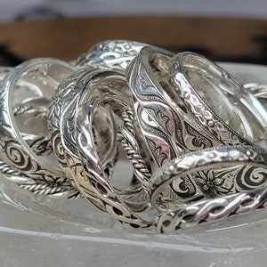 Pure Silver Ring, Silver Band, No tarnish Silver Band,Handmade Silver Band, Handmade Silver Ring, .999 Pure Silver, Thumb Ring, Wedding band