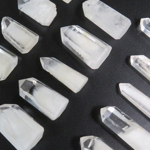 White Amphibole Mini Towers, White Crystal towers, Lemurian Amphibole Crystal tower, Angel Phantom Quartz Tower, Mini Crystal Points