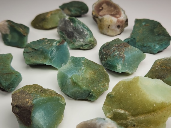 Pierre brute d'agate verte, Agate verte brute, Transforme la ...