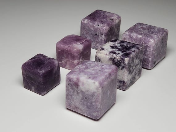 Lepidolite Cube, Gemstone Crystal Cube, Purple Mica, Cleansing Gemstones, Emotional balance, Transition Stone, Mica Cube,Lepidolite Gemstone