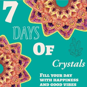 7 Days of surprise Crystals, week of Crystal surprises, 7 Days of Gemstones, 7 Crystal Carvings Towers spheres Points, 7 Crystal Mystery Box
