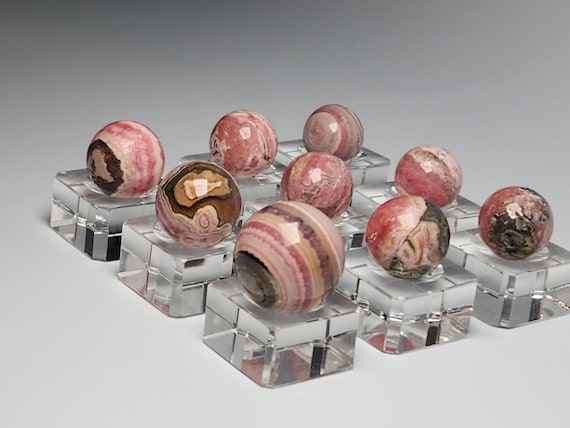 Rhodochrosite Spheres from Argentina, Choose your favorite, Rhodochrosite Gem, Harmony Crystal