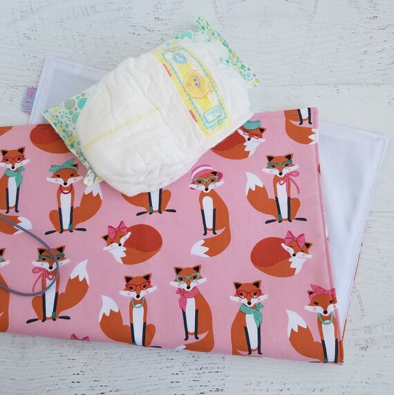Items similar to Travel Changing Pad Portable Changing Pad Fox Baby