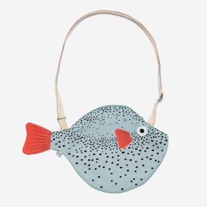 Small Pufferfish - Aqua (shoulder bag)