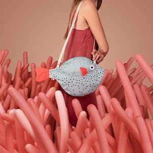 Big Pufferfish Aqua shoulder bag image 3