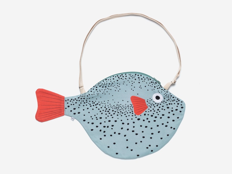 Big Pufferfish Aqua shoulder bag image 1