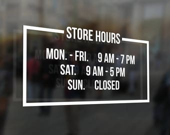 Hours sign | Etsy