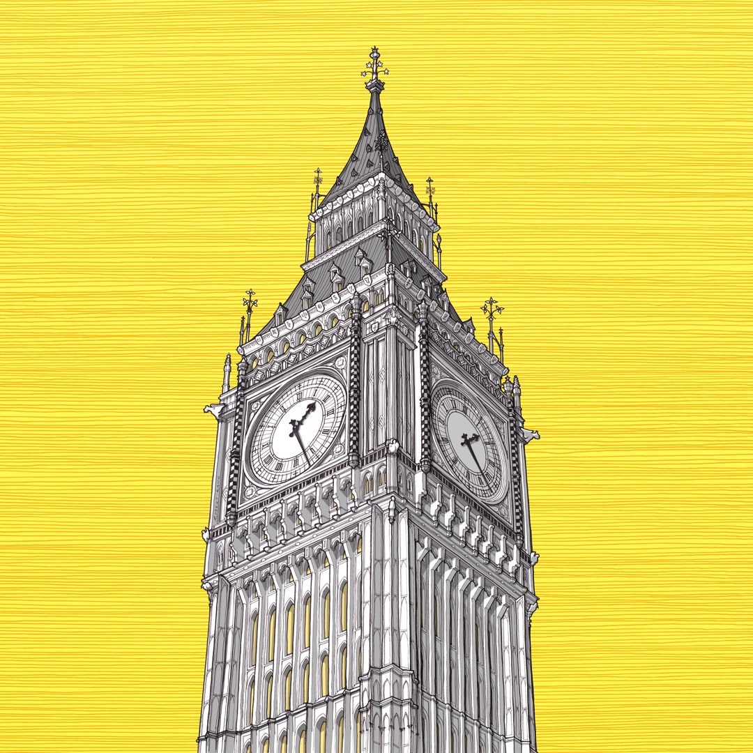 Big Ben Art Print London Artwork UK Architecture Etsy