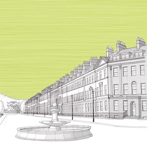 Great Pulteney Street - Limited Edition Bath UK Architecture Art Print (Right)