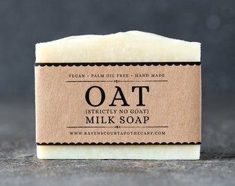 Oat Milk Soap | Handmade Vegan Soap for Sensitive Skin. Only Oat - Stricty No Goat! Low Waste Recycled Packaging.