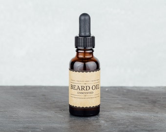 Unscented Beard Oil. Beard Conditioner. Beard Grooming and Care.