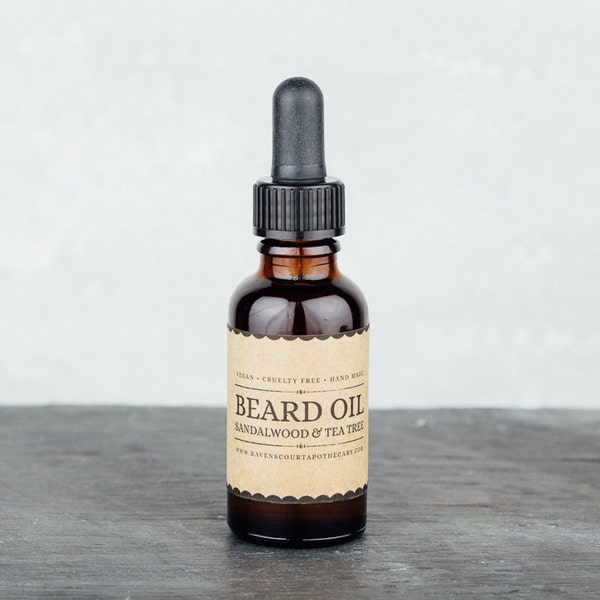Beard Oil - Sandalwood and Tea Tree. Beard Conditioner. Beard Grooming and Care.