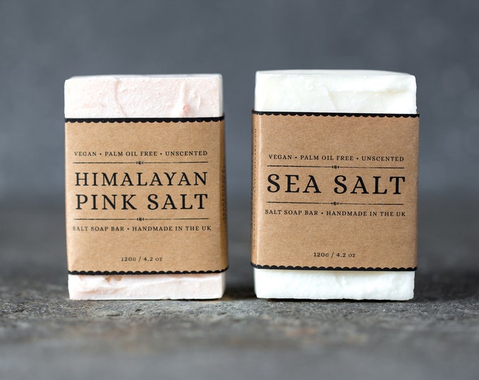 Salt Bar Soap Set - Handmade Vegan Soap Set. Natural Soap Gift Box.