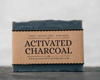 Activated Charcoal Soap | Unscented Vegan Soap