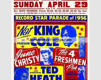 0318 Vintage Music Poster Art Nat King Cole