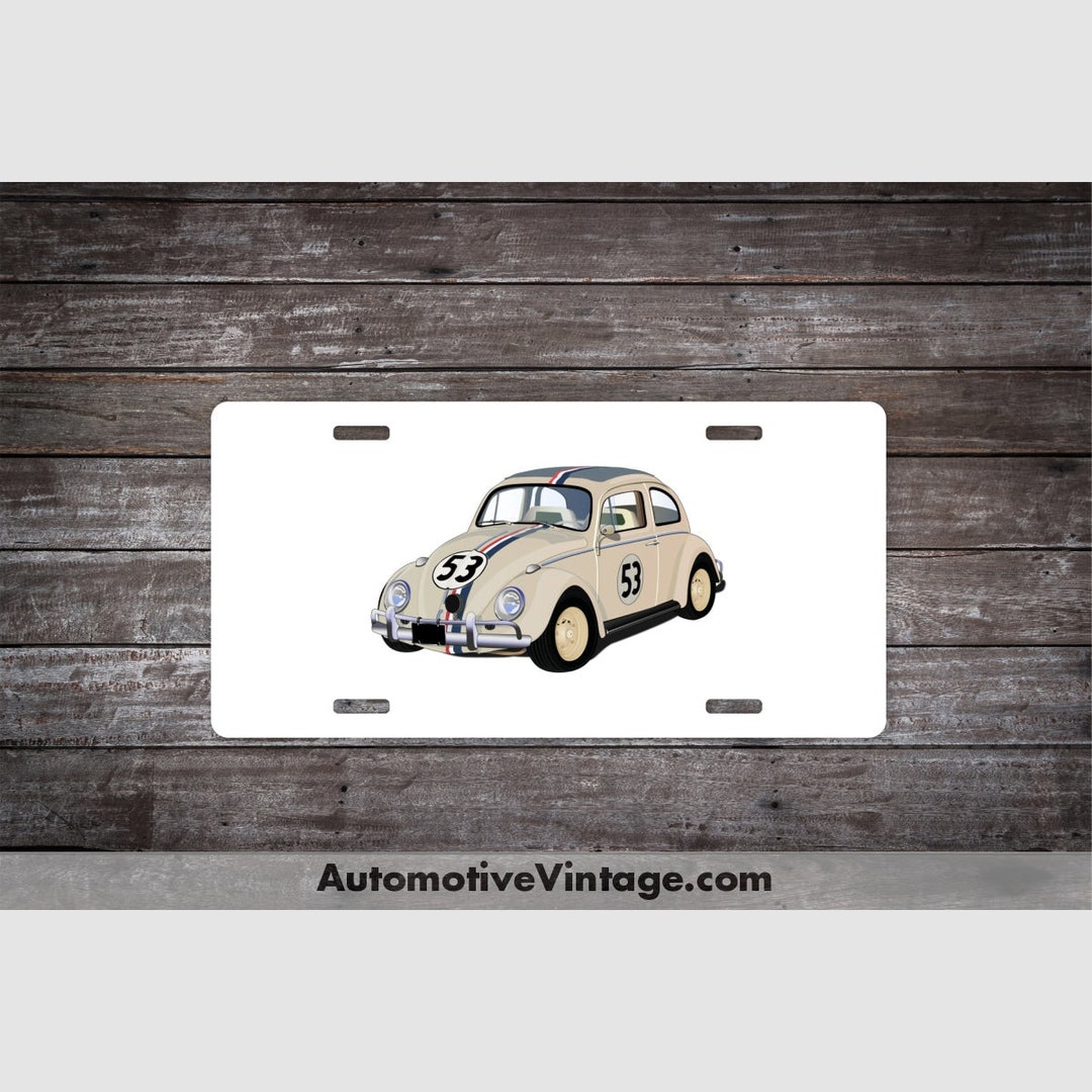 Herbie the Love Bug Famous Car License Plate Etsy