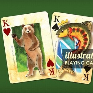 DOIS DECKS Mountain Mammals Poker Deck E cartas de baralho de pesca com mosca