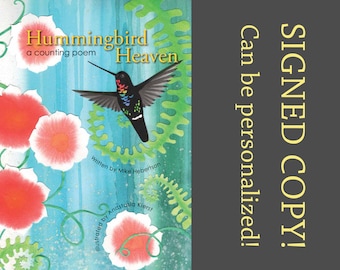 Signed Children's Book - Hummingbird Heaven: a counting poem, 123 book