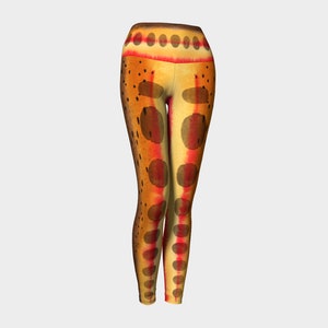 Golden Trout Yoga Leggings California State Fish Fly Fishing Native Trout image 1