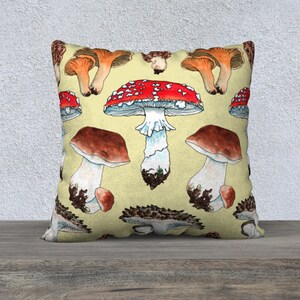 Mushroom Pillow Cream 22 Inch Square