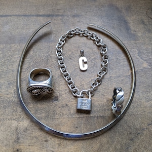 Tiffany's Sterling Silver Padlock Bracelet + other sterling jewelry