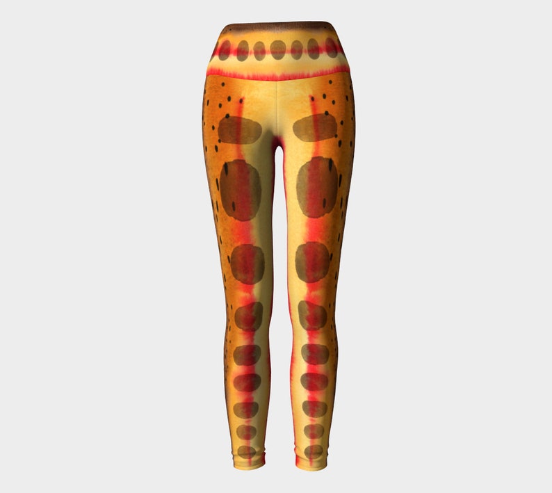 Golden Trout Yoga Leggings California State Fish Fly Fishing Native Trout image 2