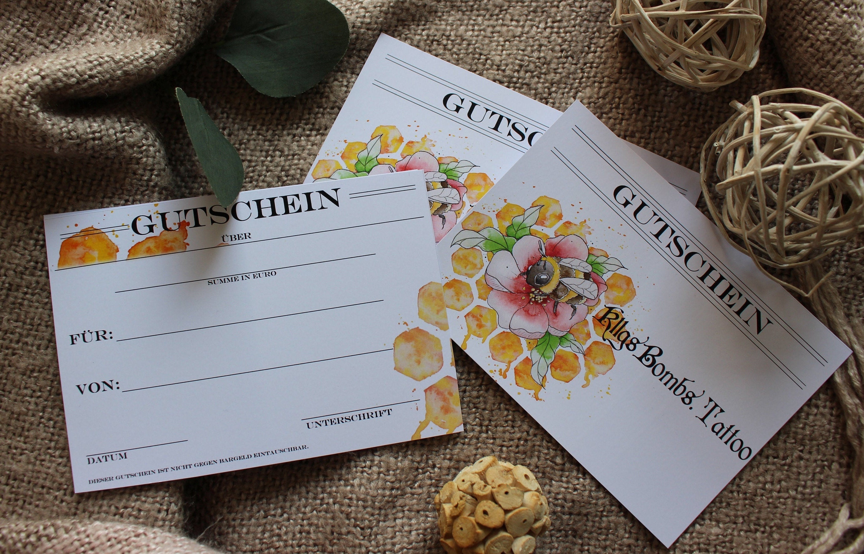 Tattoo Voucher Etsy