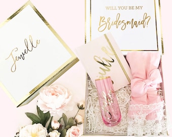 Bridesmaid Box Gifts Bride Gift Box Bridal Party Box DIY Personalized Bridesmaid Gift Box Set (EB3171BPW) Bridesmaid Proposal Box EMPTY