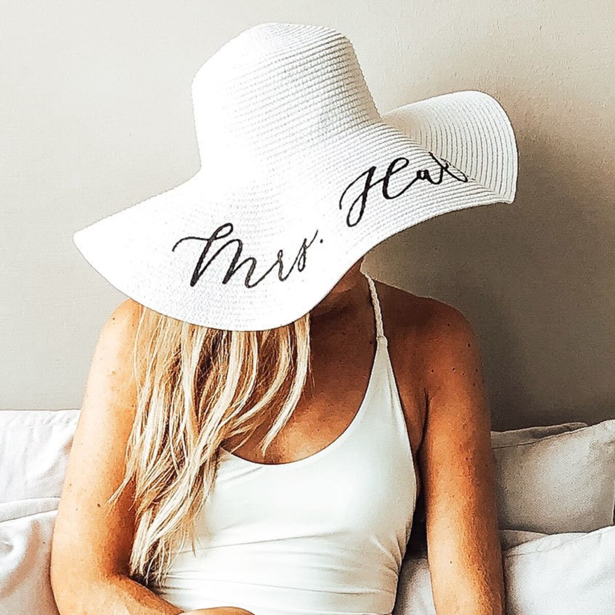 Custom Bride Sun Hat Summer Bride Gift Idea Bachelorette Party Hat Bride Beach Hat White Floppy Hat for Honeymoon EB3270P - Etsy