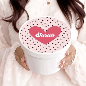 Valentines Day Gift Box Galentines Day Gift Box for Friends Personalized Heart Box Custom Name (EB3306CFHRT) EMPTY inside